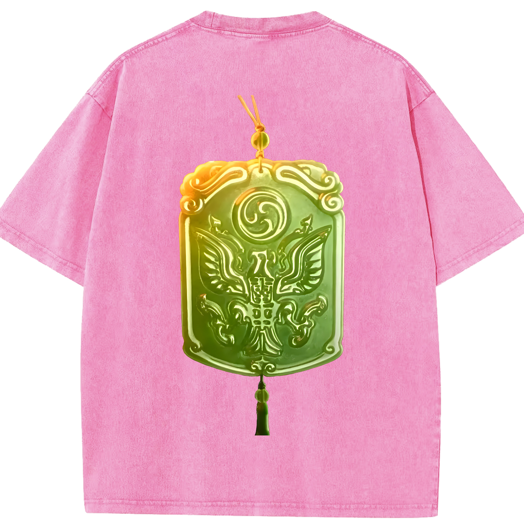 （画像用） Ne Zha 2 ナタ 魔童の大暴れ 綿100% ヴィンテージ風 半袖Tシャツ（背面プリント）